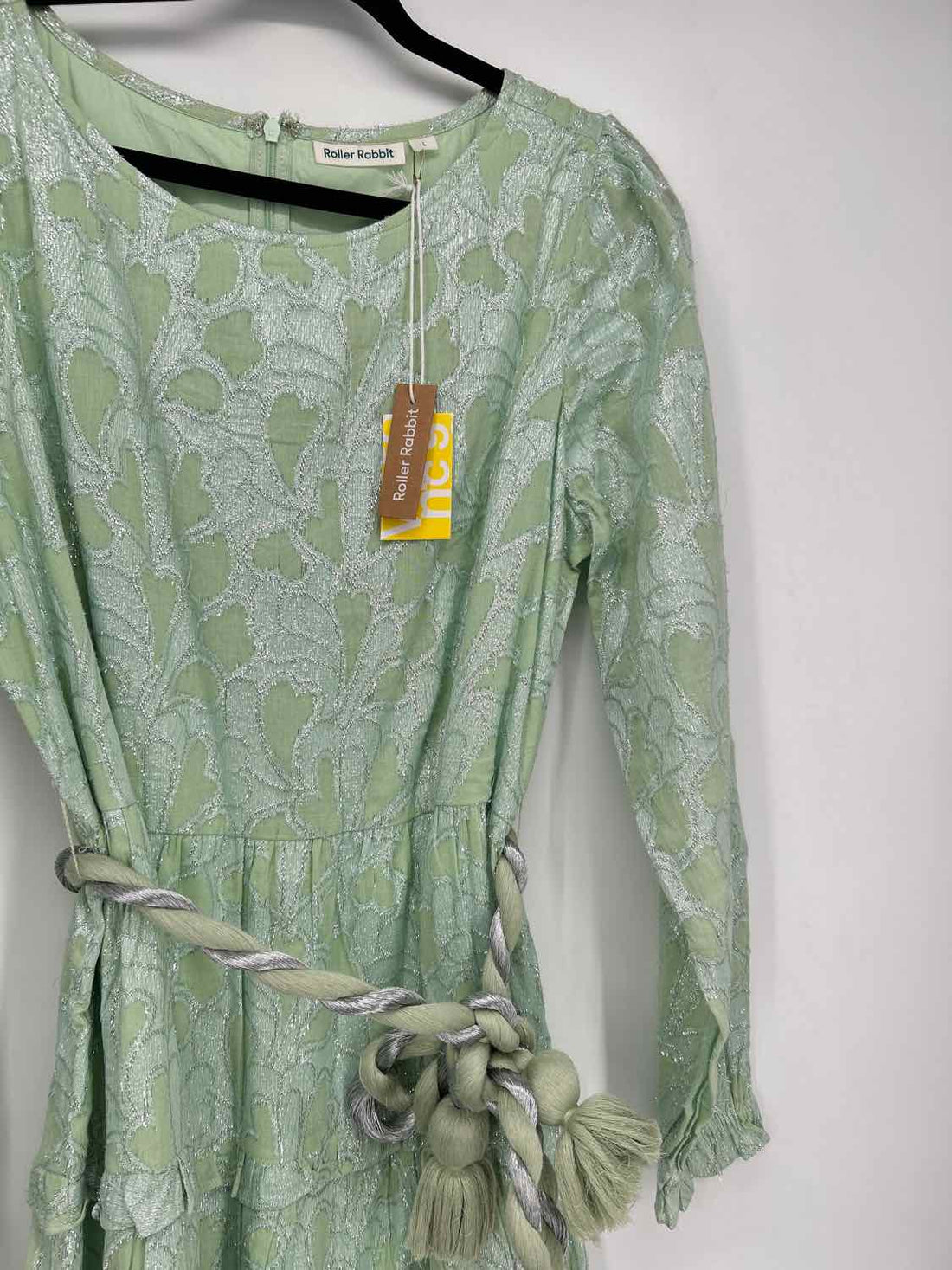 Roller Rabbit Size L Mint Green Shimmer NWT Dress