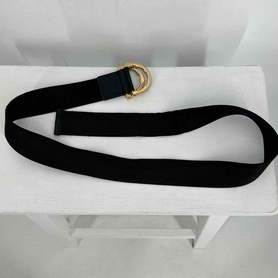 Gucci Size 80-32 Black Gold Bamboo Buckle Belts LUXURY