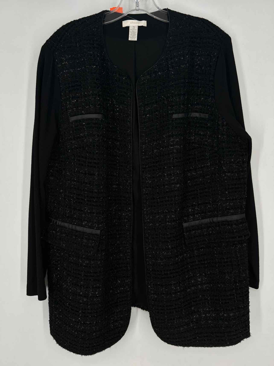Chicos Size 3 (XL) Black Blazer