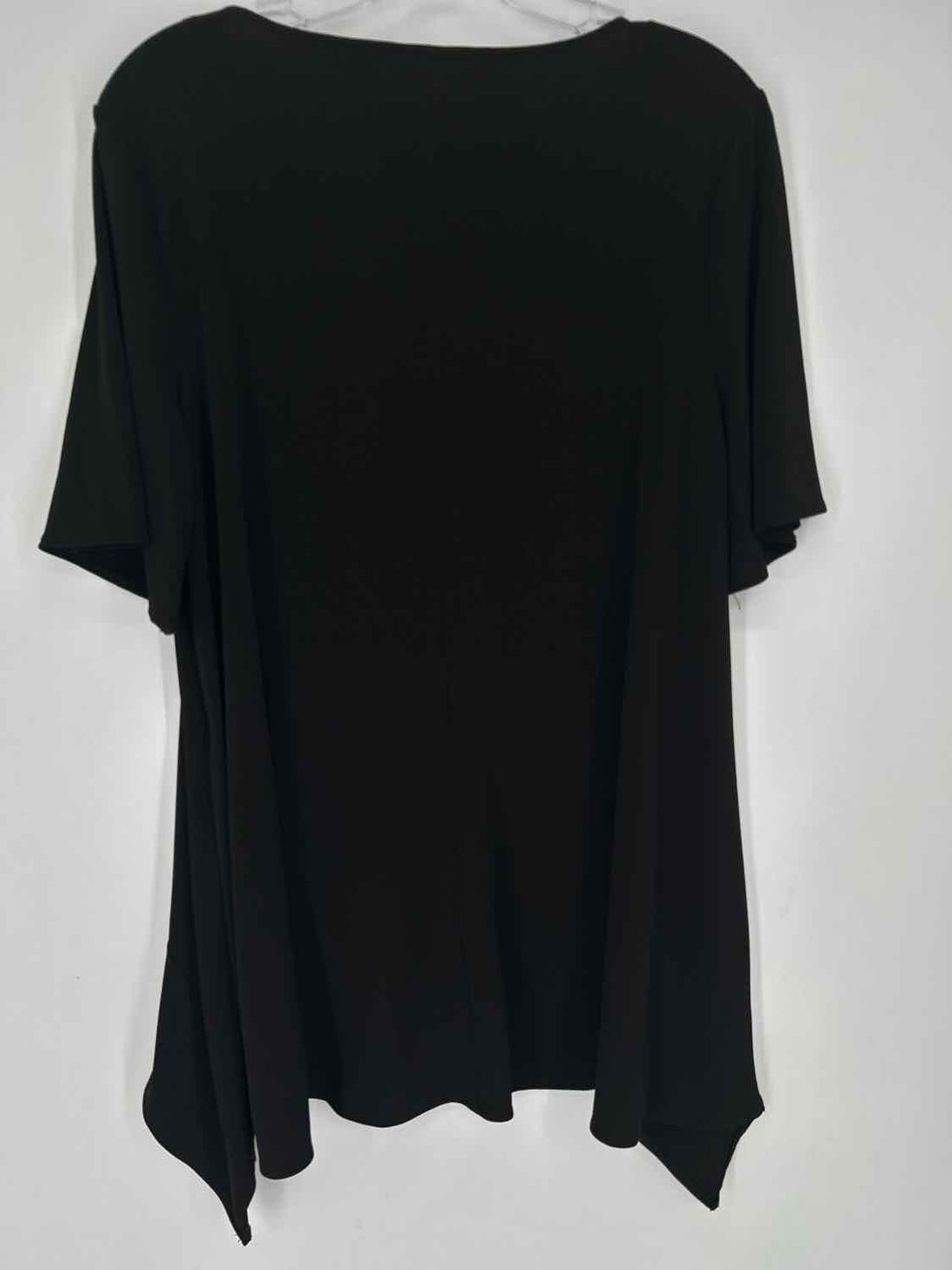 Chicos Size 1 (M) Black Short Sleeve
