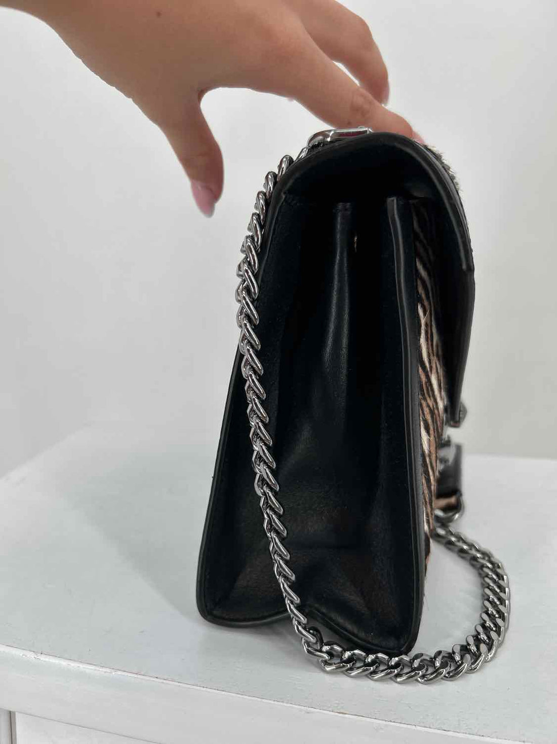 Michael Kors Zebra Leather/Calf Hair Excellent Condition Crossbody