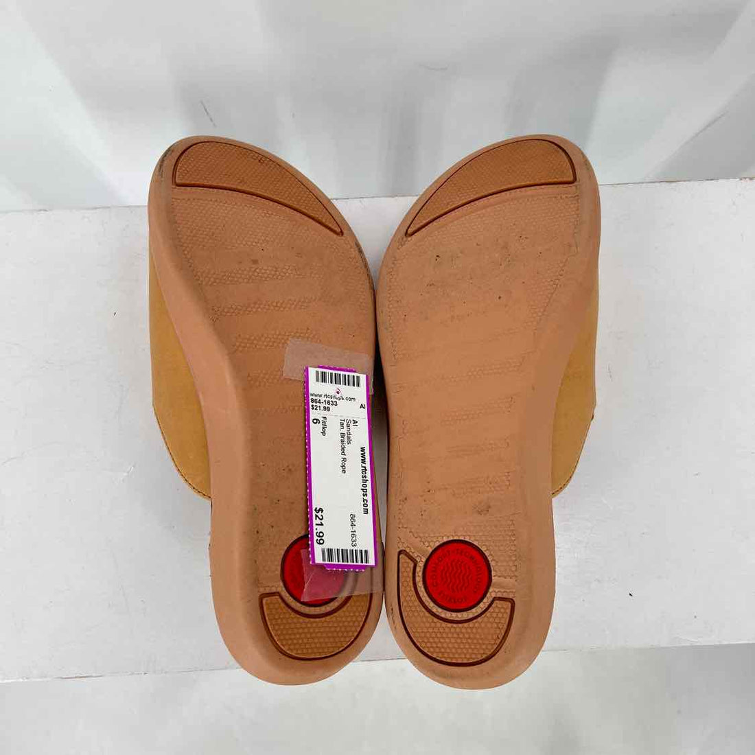 Fitflop Women Size 6 Tan Braided Rope Sandals