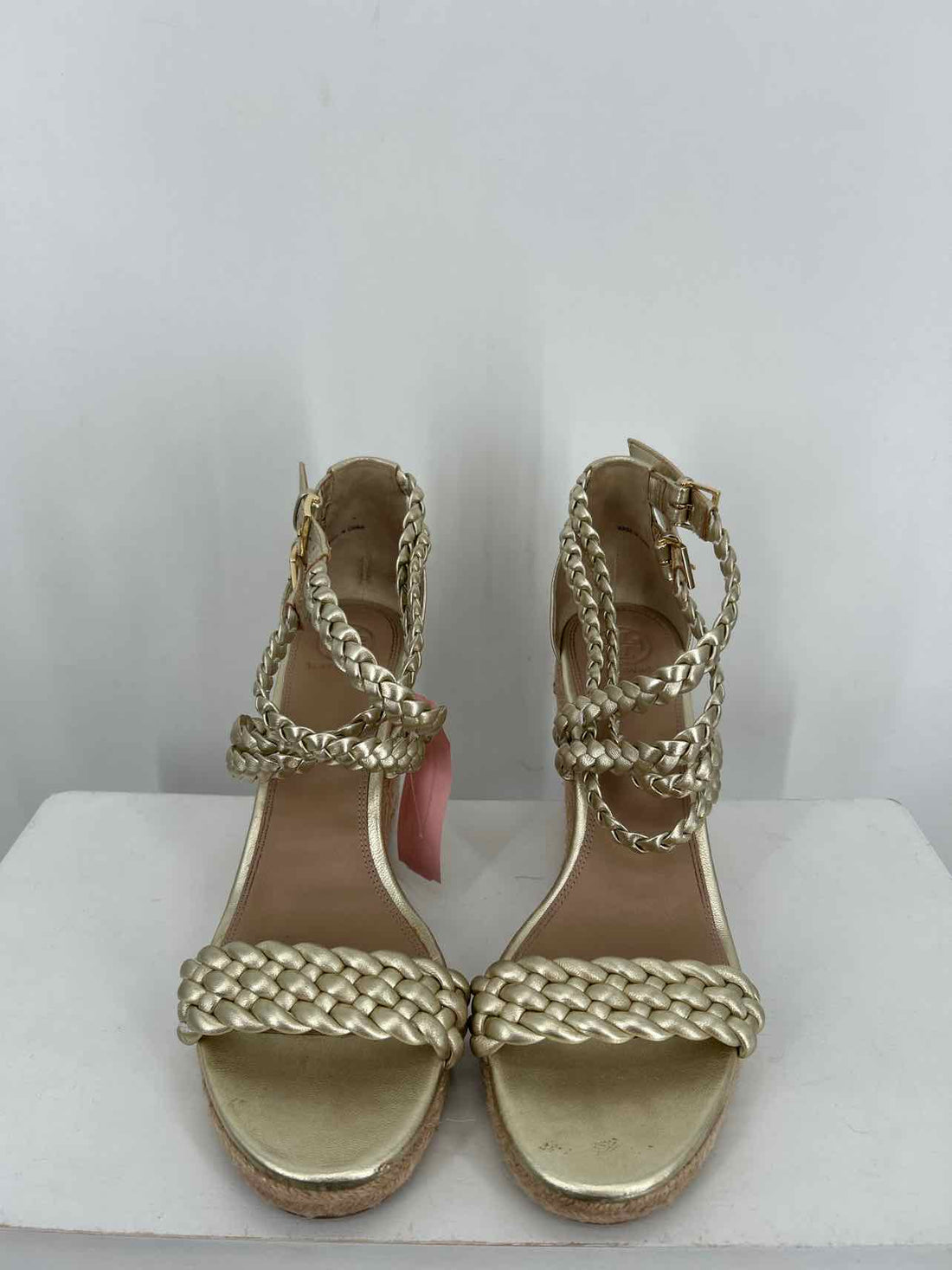 Tory Burch Women Size 10 Gold Espadrilles Wedges