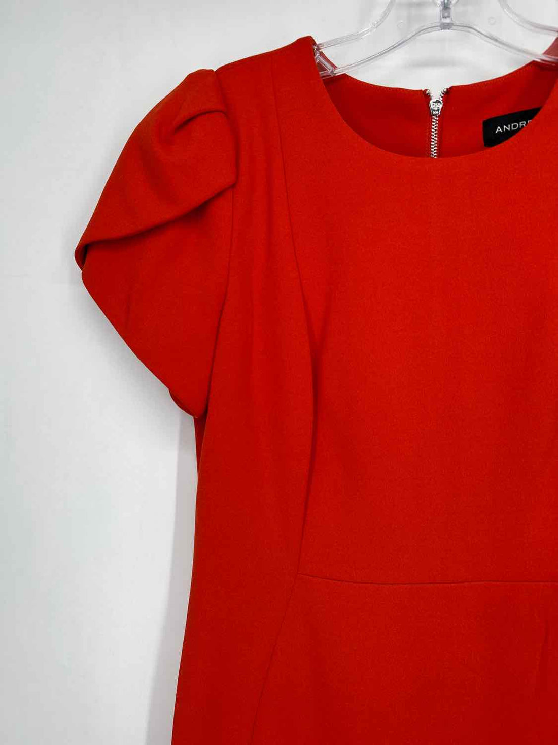 Andrew Marc Size 6 Orange Short Sleeve Dress