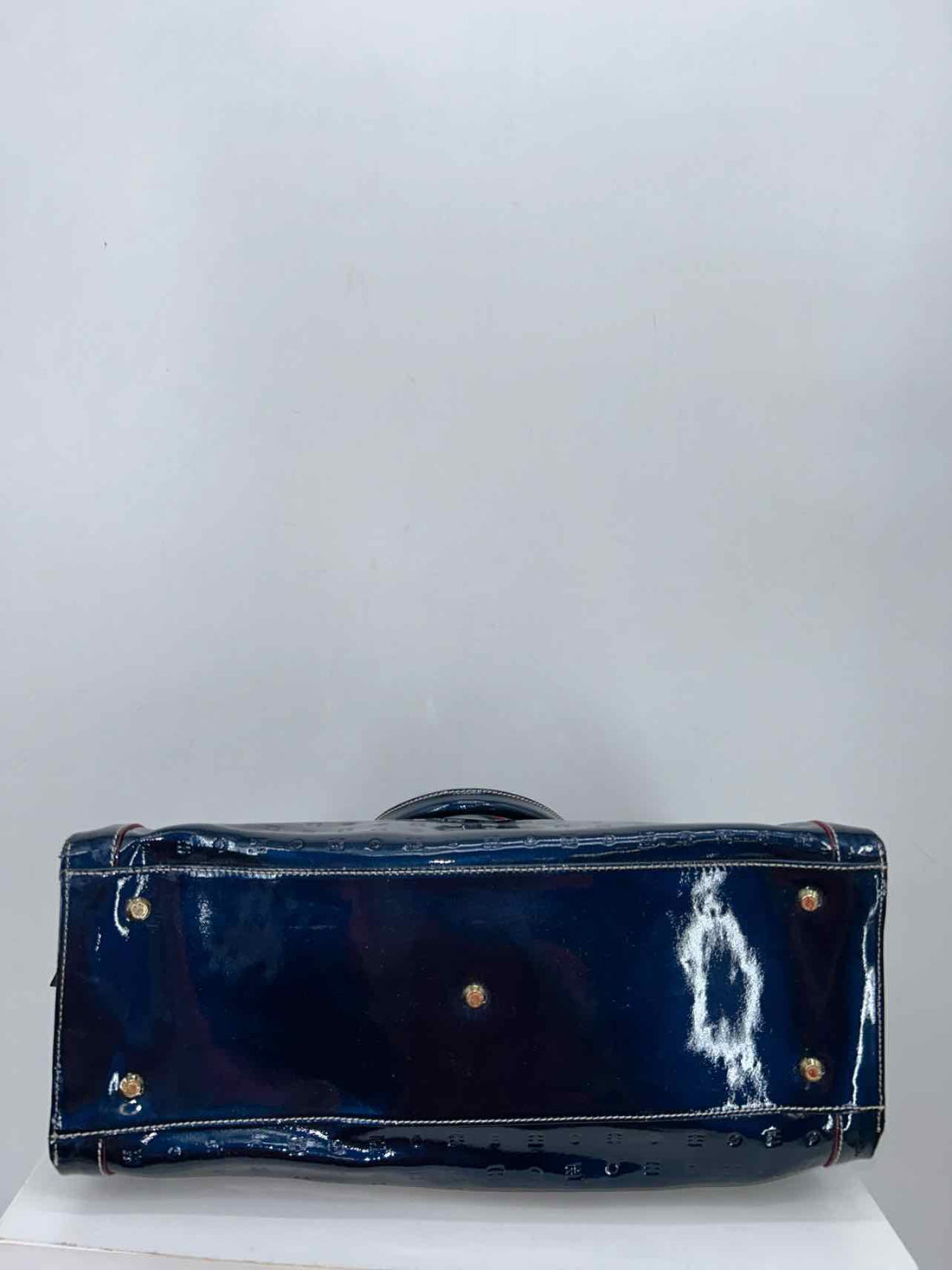 Arcadia Navy Patent Leather Pre Owned Satchel