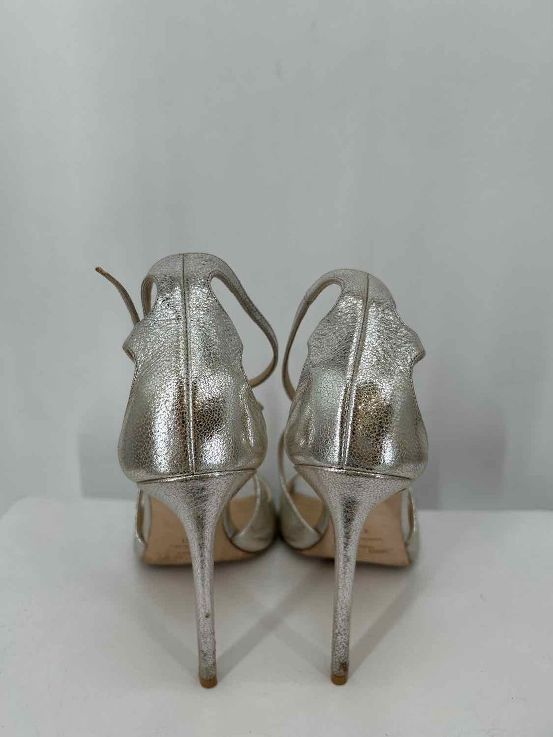 Jimmy Choo Women Size 41 Silver Genuine Leather LUXURY