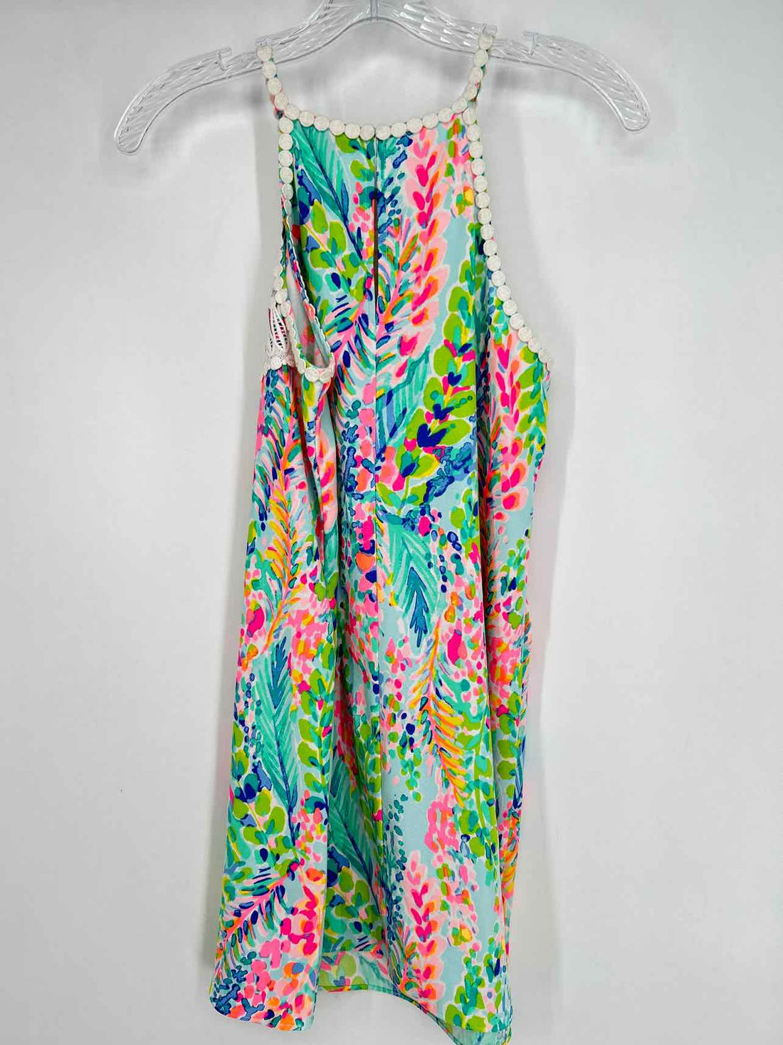 Lilly Pulitzer 2 Light Blue Neon Print Sleeveless Lilly Pulitzer Dress