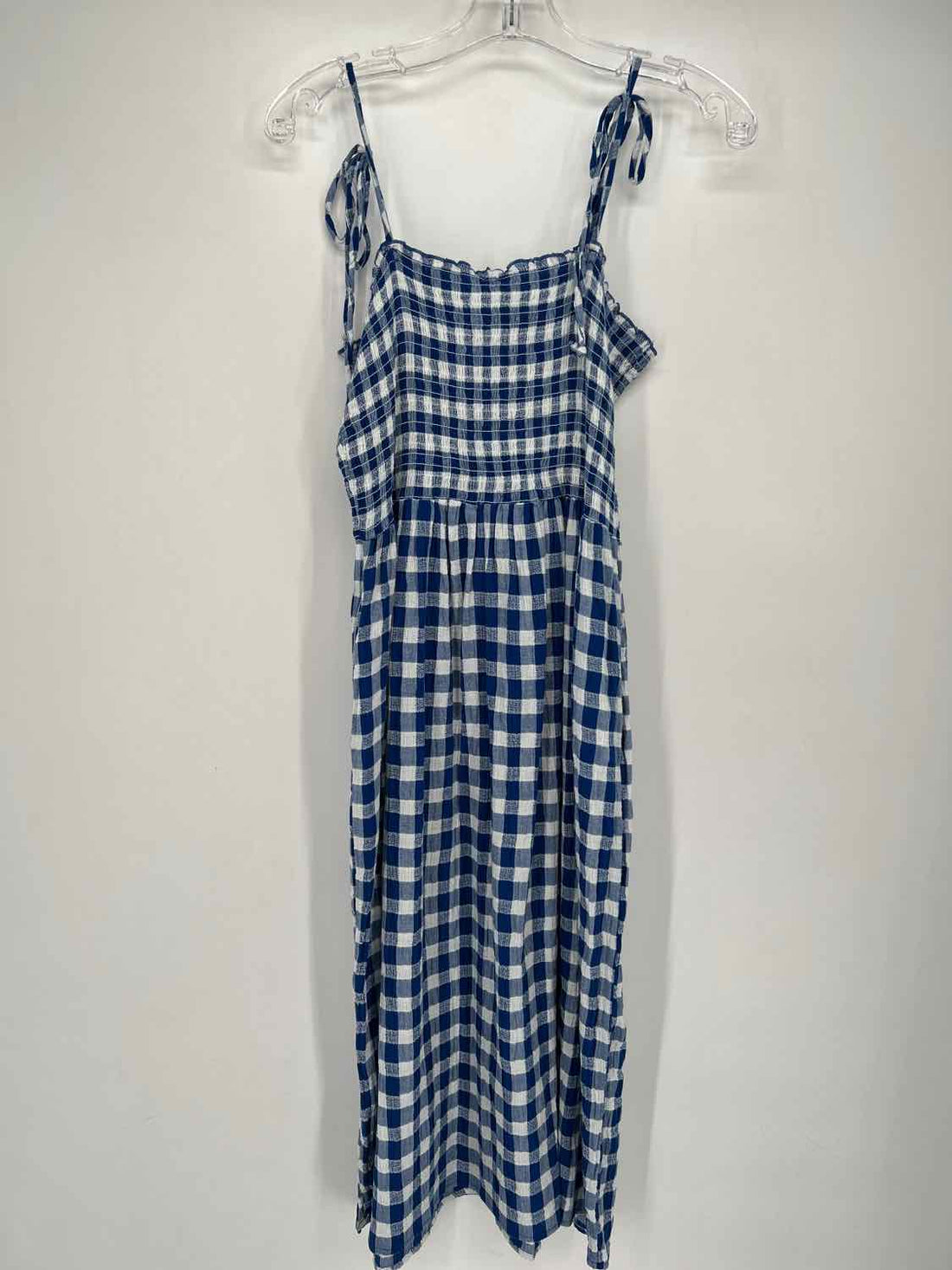 Aerie Size M Blue Gingham Dress
