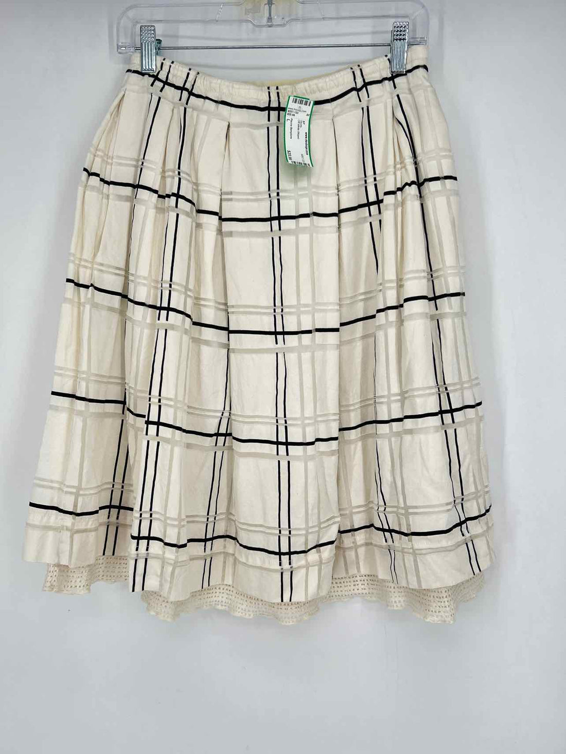 Piazza Sempione Size L Off White Striped Skirts