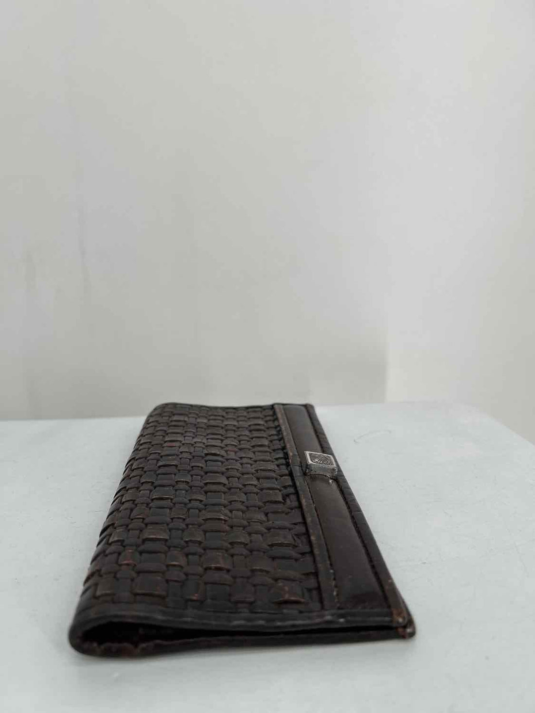 Brighton Dark Brown Woven Leather Wallet