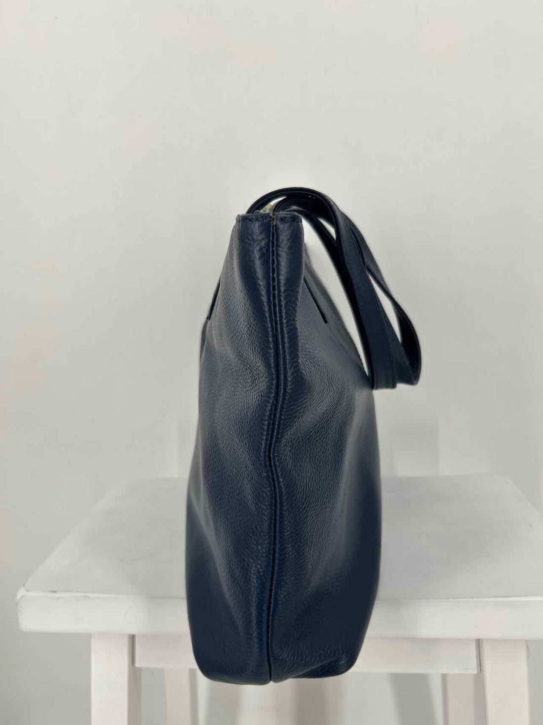 Onna Ehrlich Navy Pebbled Leather Tote