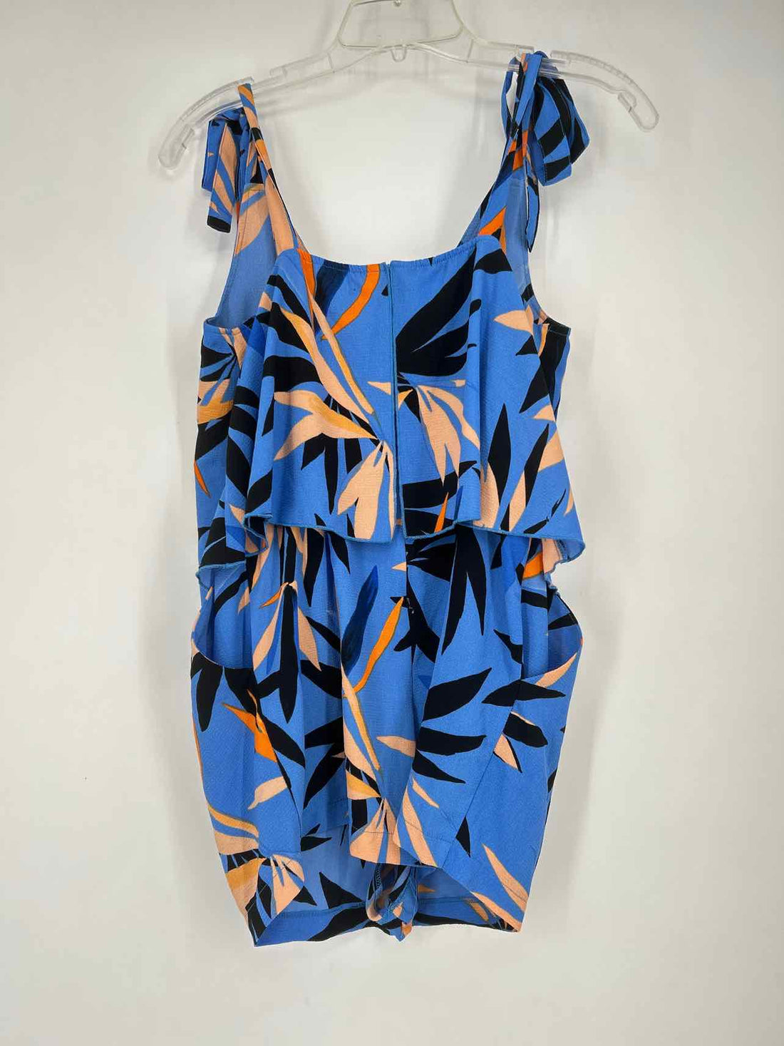 C&E Size S Blue Print Sleeveless Rompers