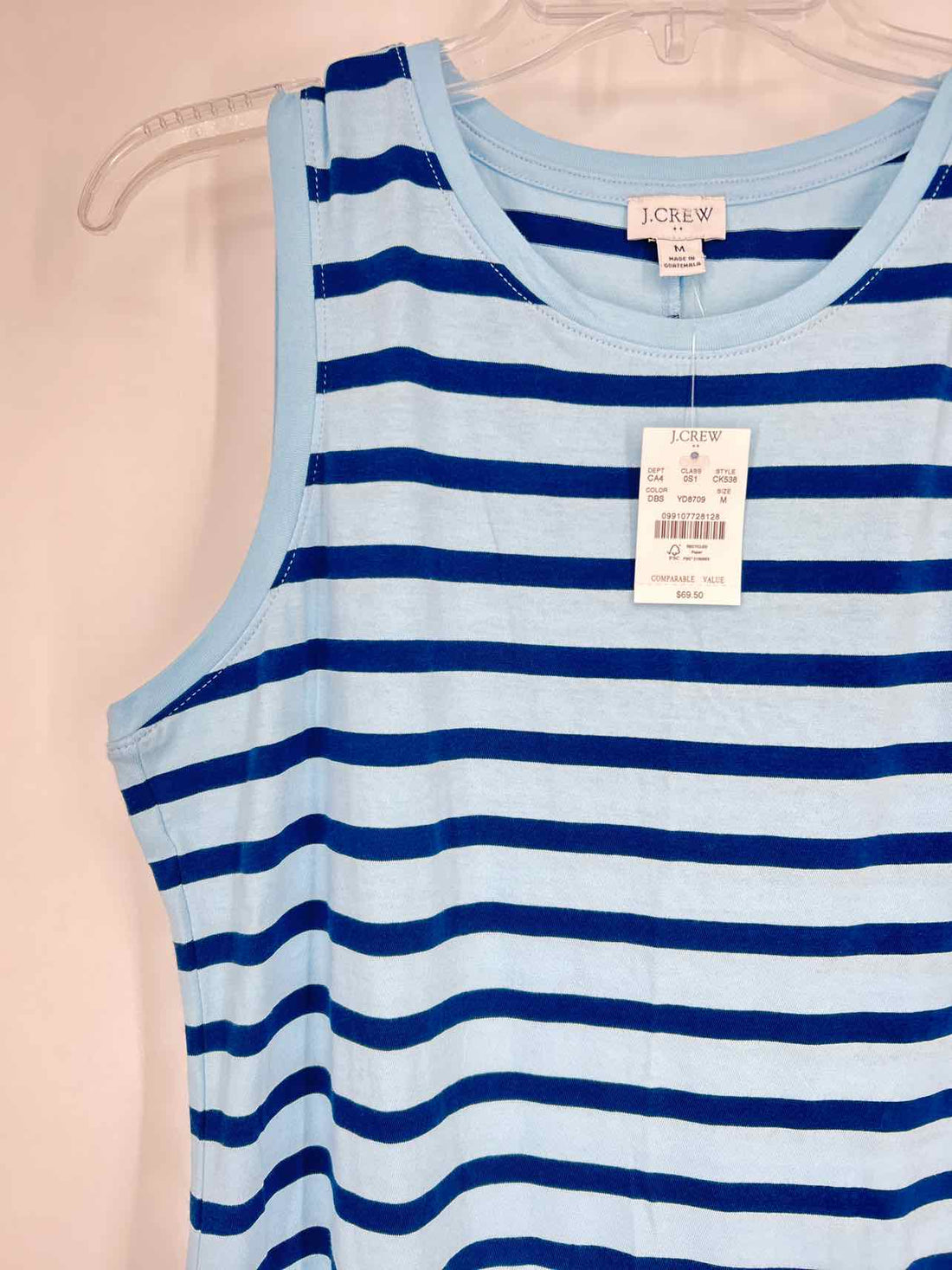 J Crew Size M Blue & navy Stripe NWT Dress