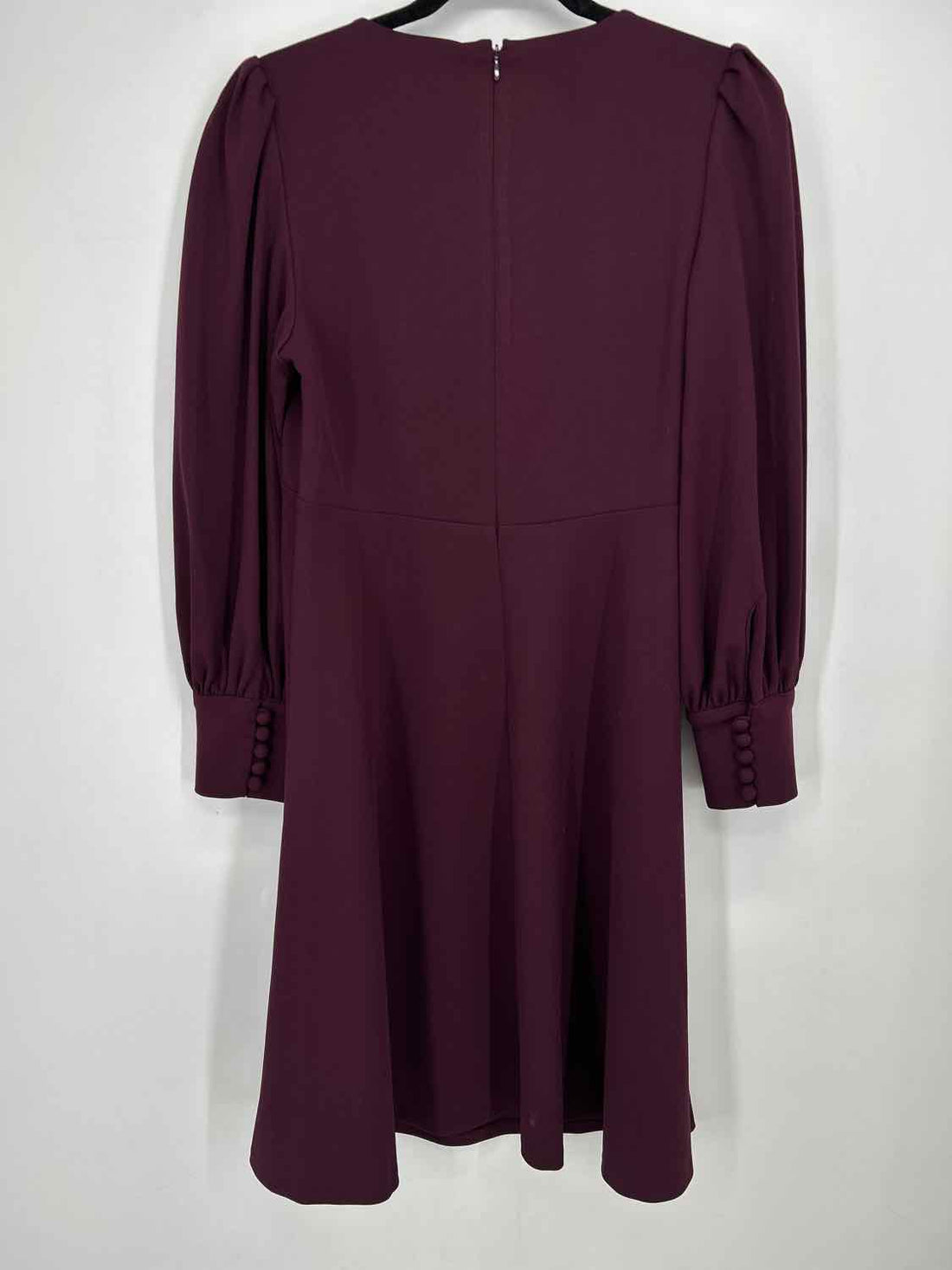 Calvin Klein Size 10 Dark Purple Long Sleeve Dress