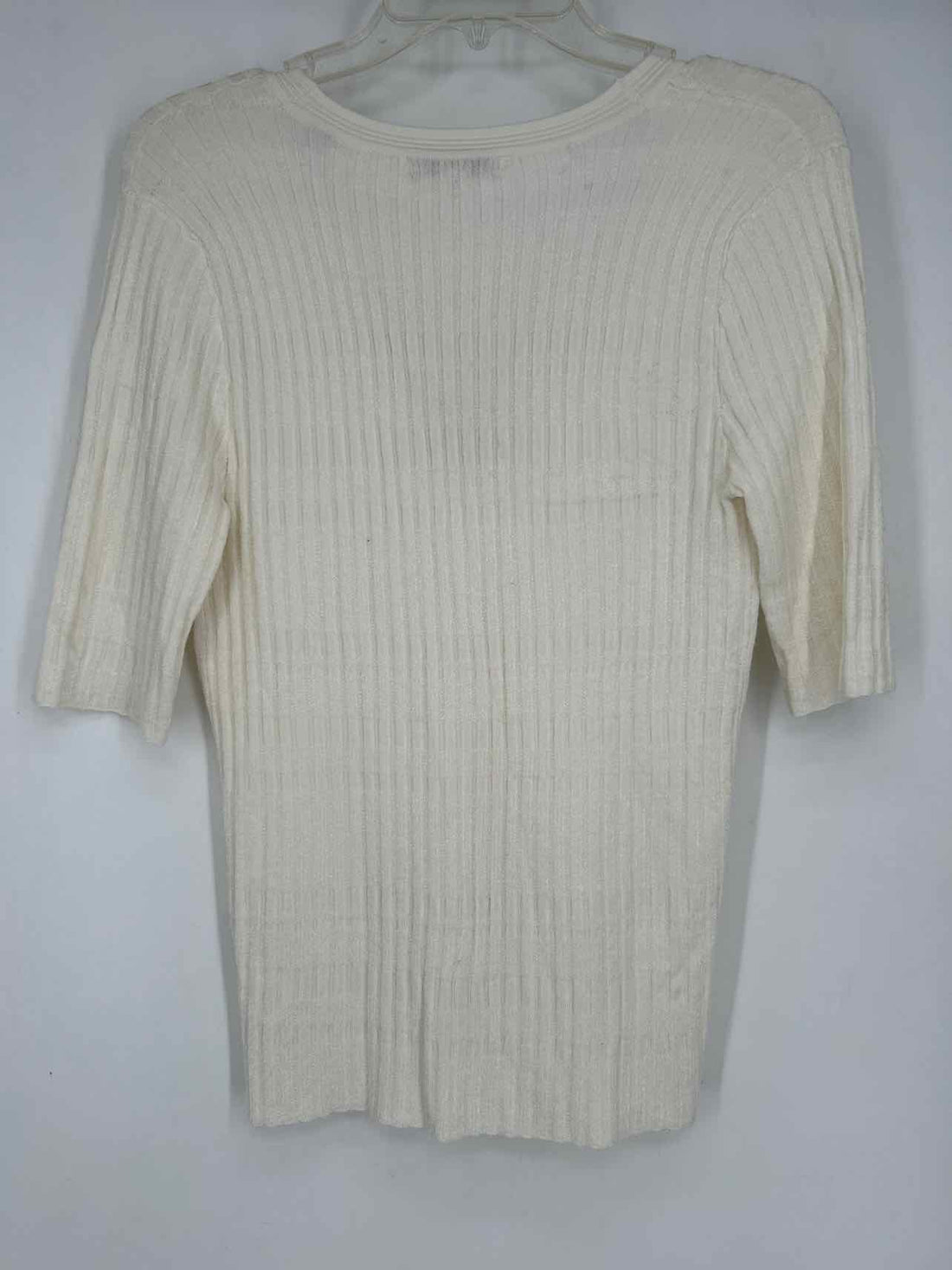Veronica Beard Size L Ivory Short Sleeve