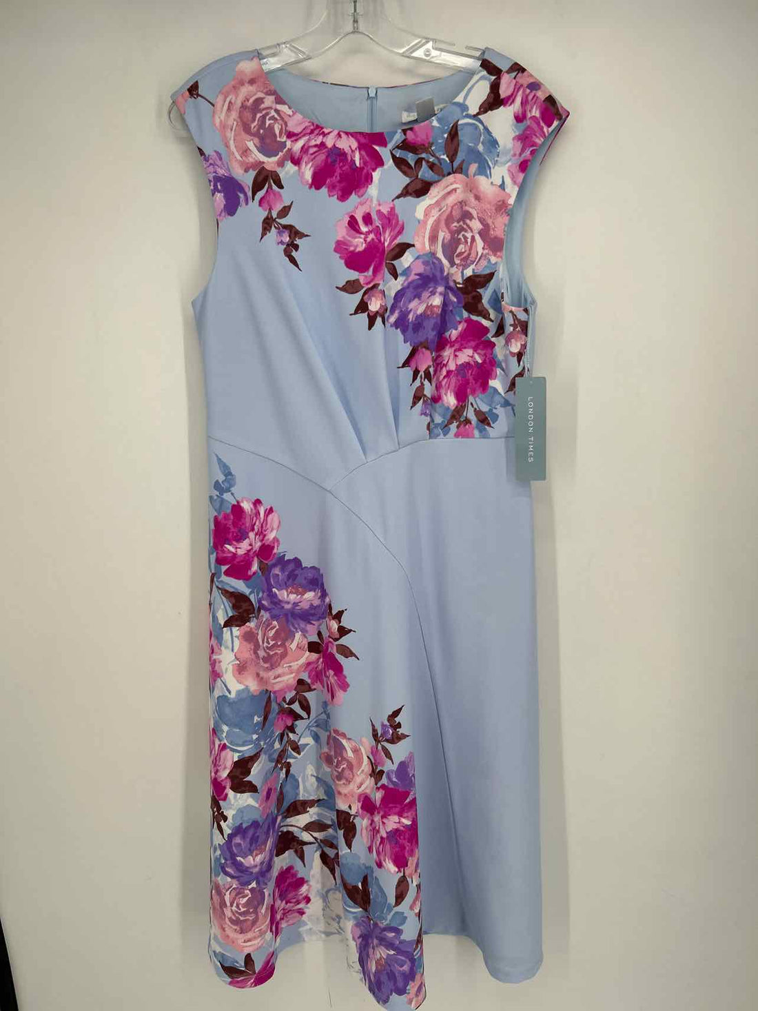 London Times Size 12 Light Blue Floral NWT Dress