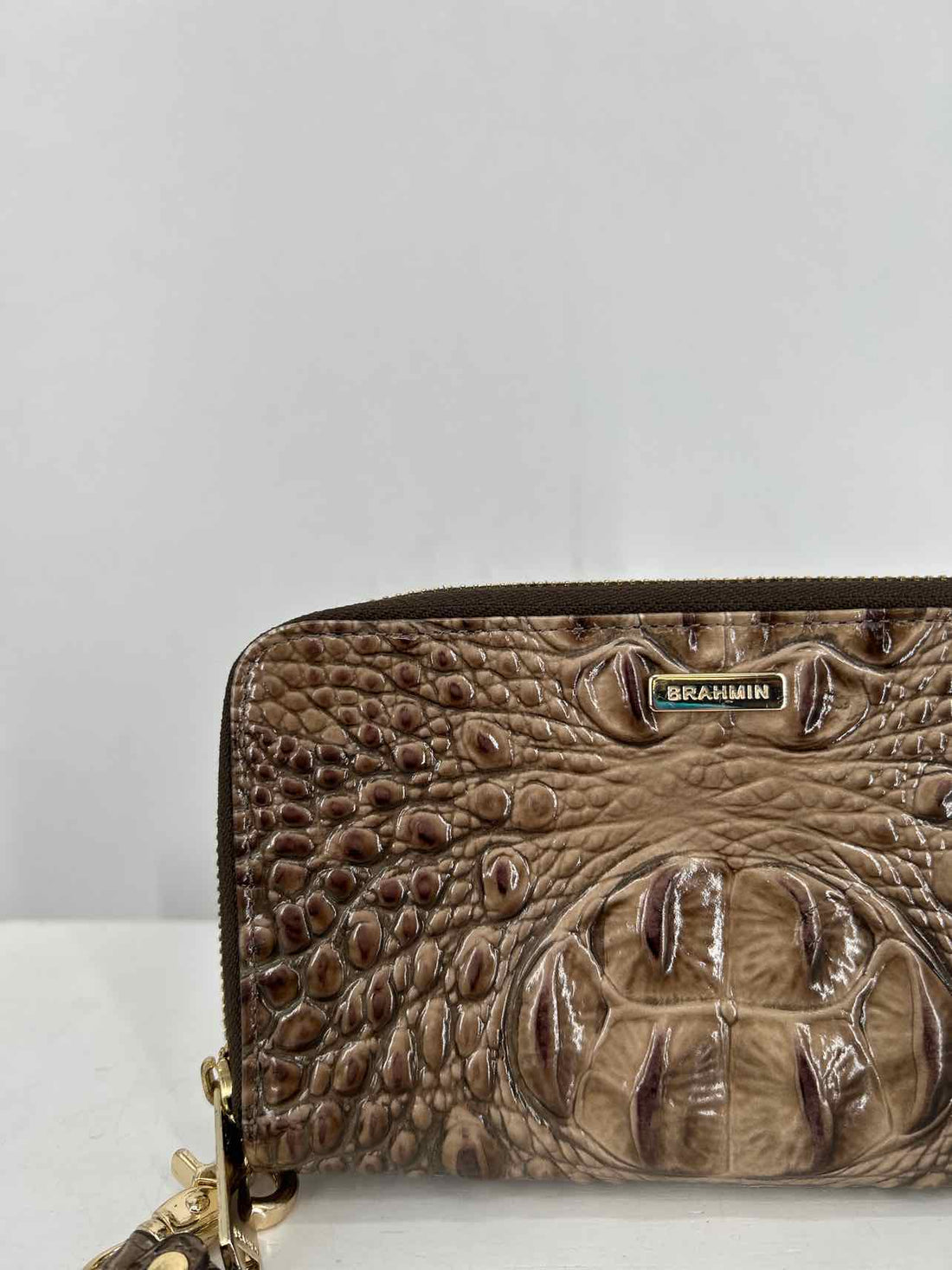Brahmin Brown Genuine Leather Pre Owned Wallet