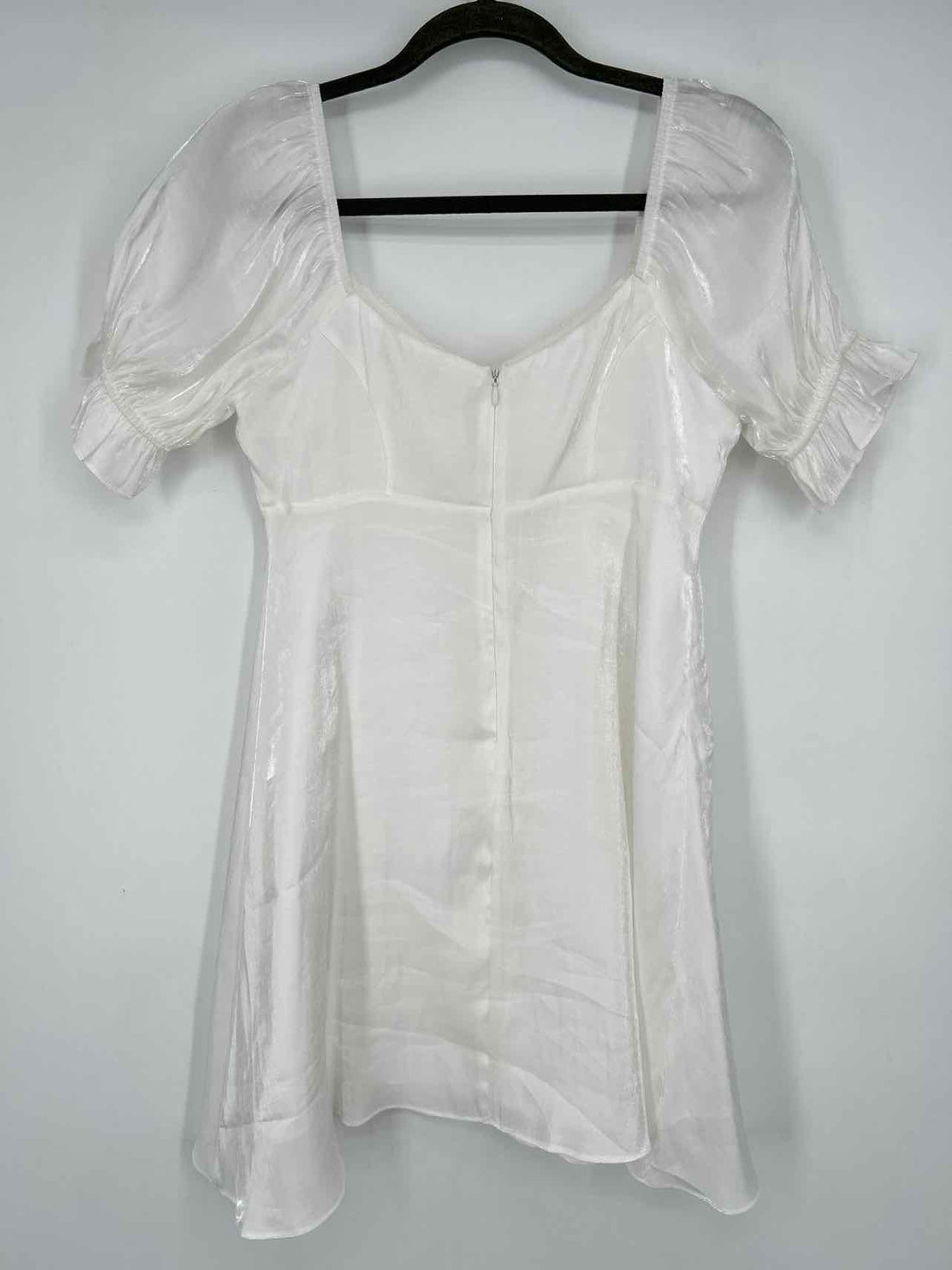 Altard State Size S Shiny White Short Sleeve Dress