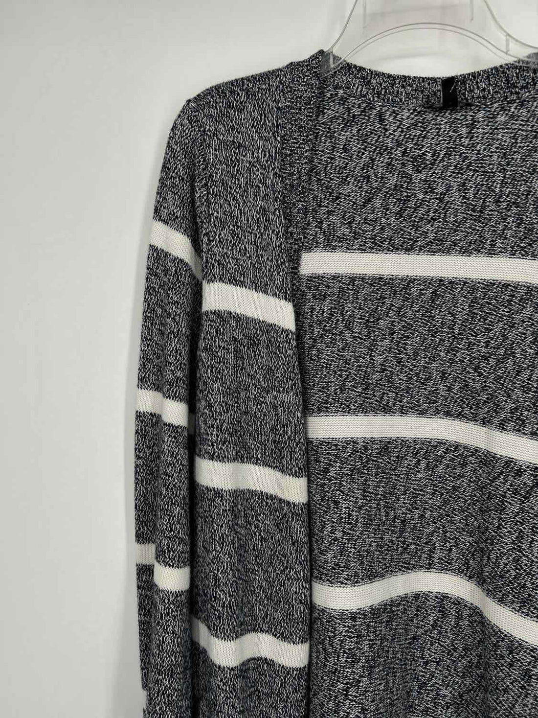 Talbots Size M Navy & White Striped Cardigan
