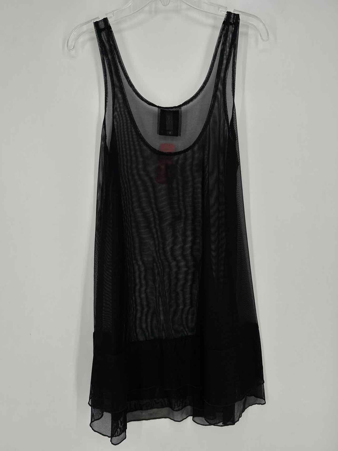 Simpli Size 8 Black Mesh Sleeveless Coverup