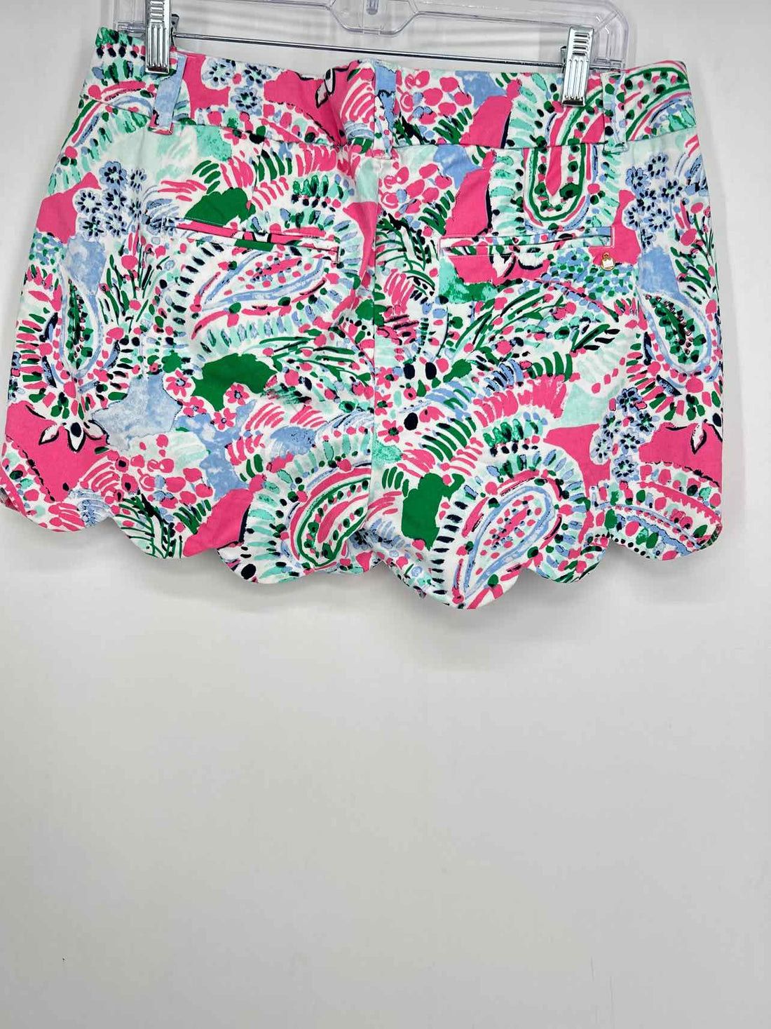 Crown & Ivy Size 8 Light Blue Pink & Green Print Shorts