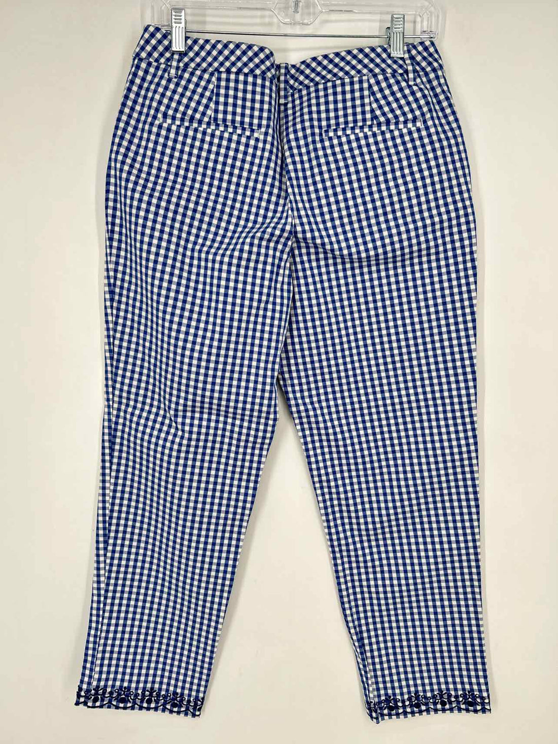Talbots Size 8 Blue & White Gingham Pants