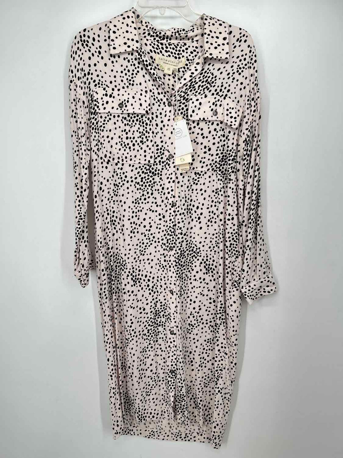 Saltwater Luxe Size XS Pale Pink & Black NWT Dress