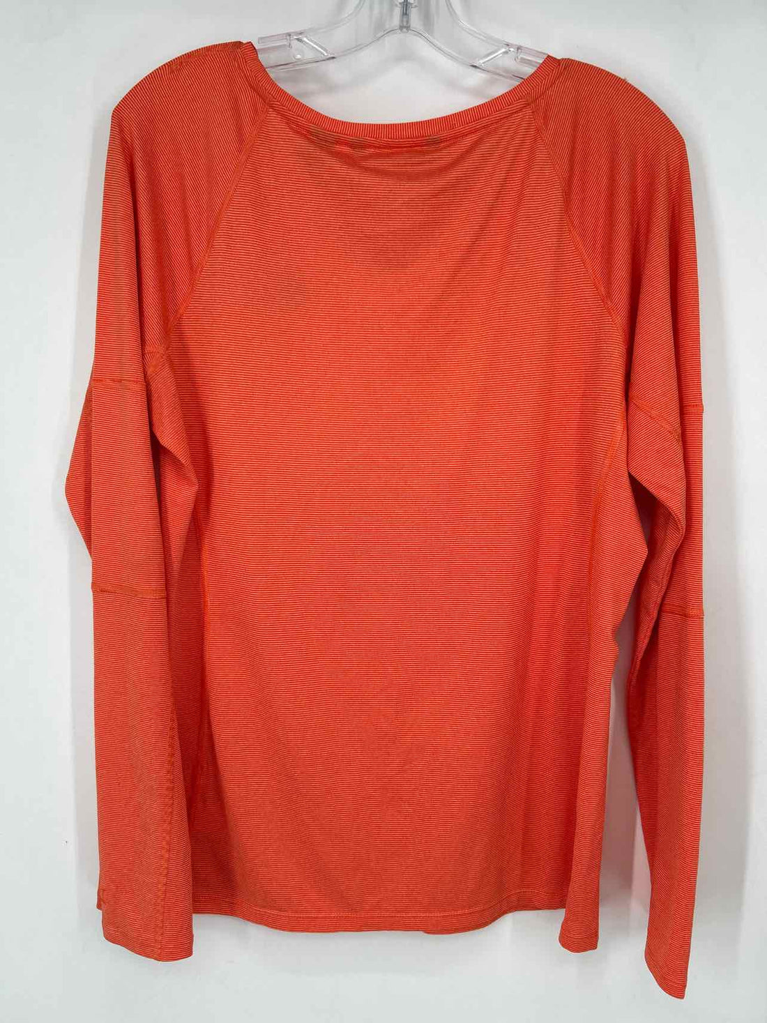 Cutter & Buck Size M Orange Stripe Long Sleeve Active Tops
