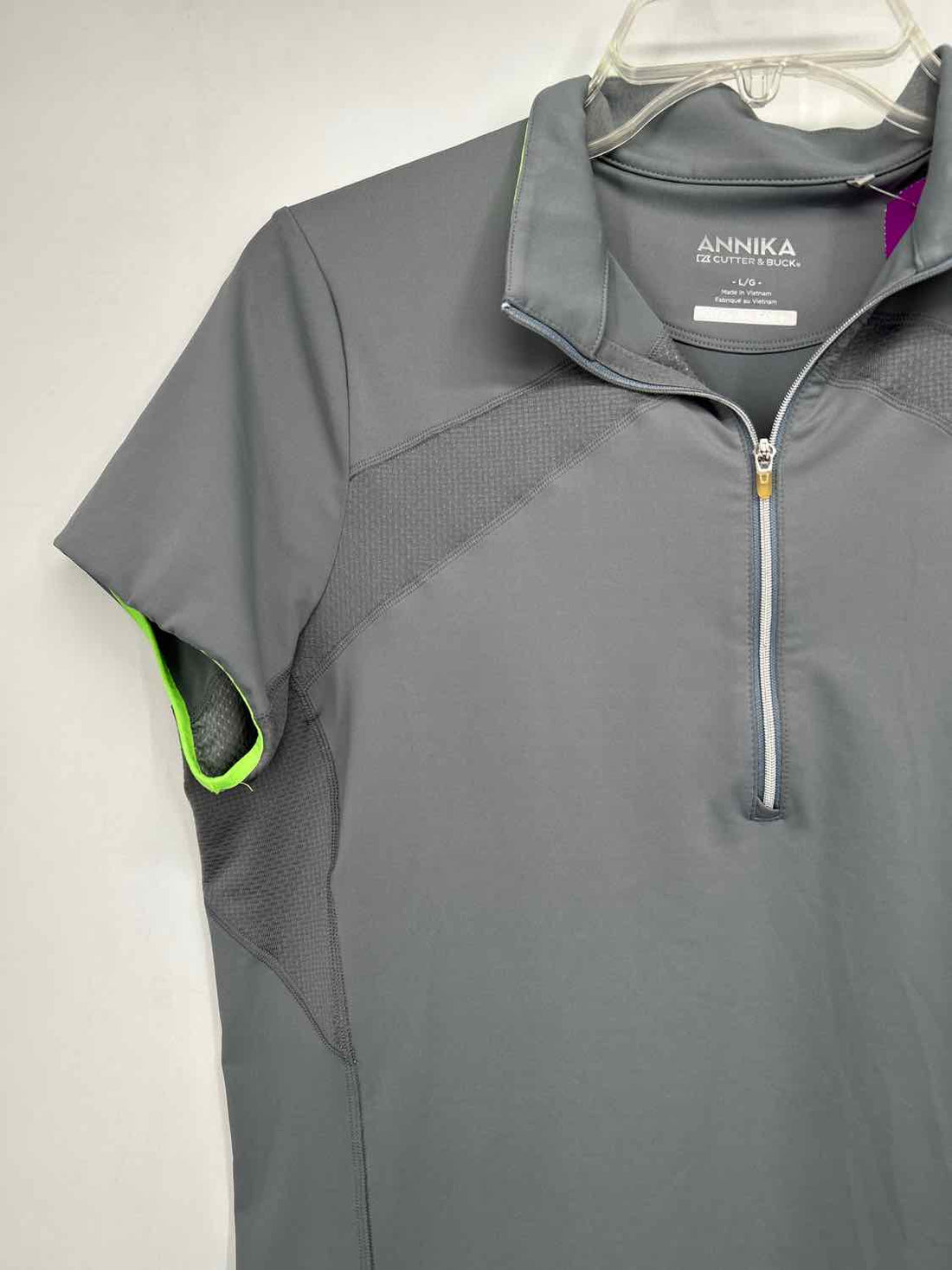 Annika Size L Gray Active Tops