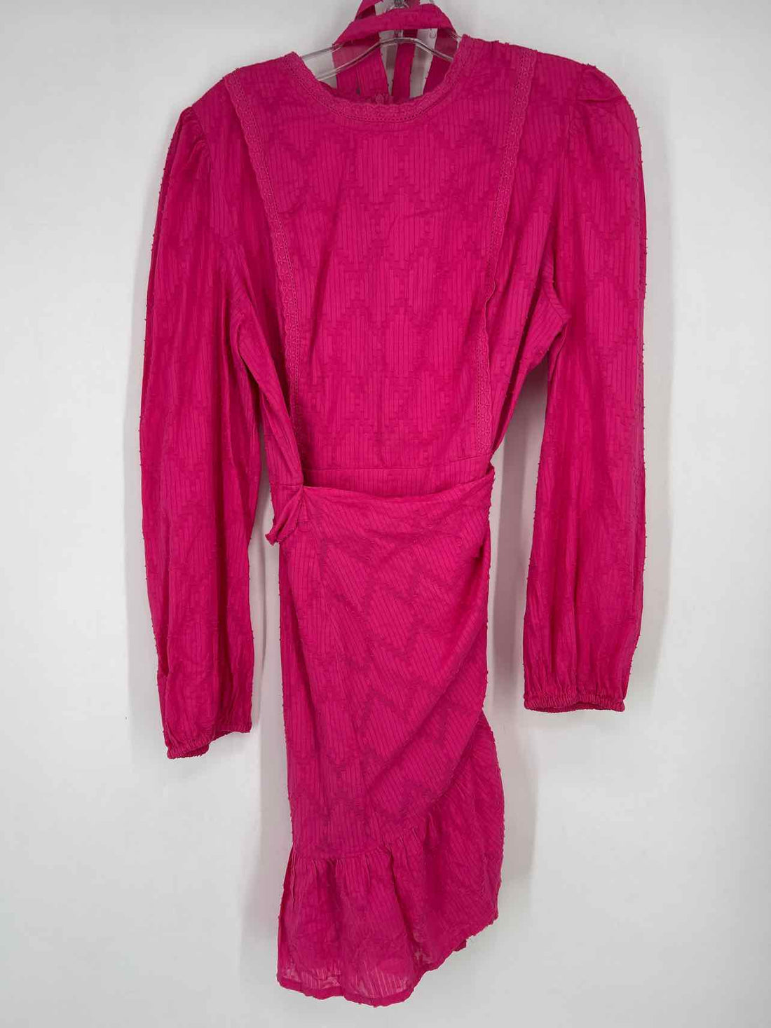 J Crew Size M Hot Pink Long Sleeve Dress
