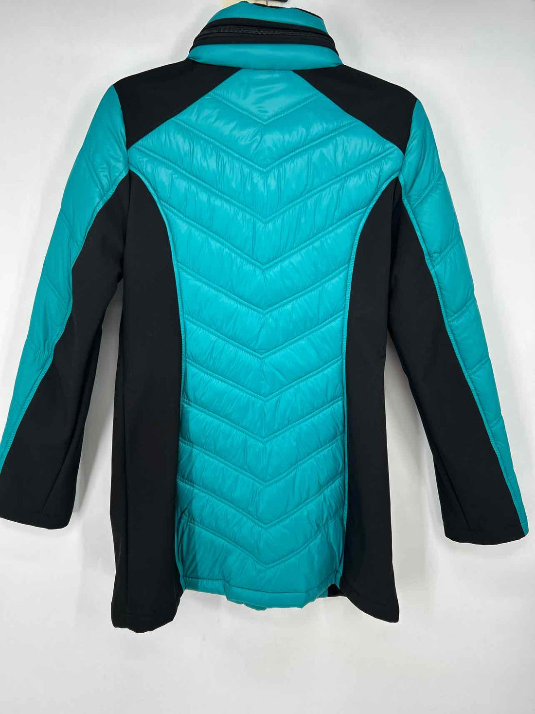 Guess Size S Black & Teal Puffer Jacket