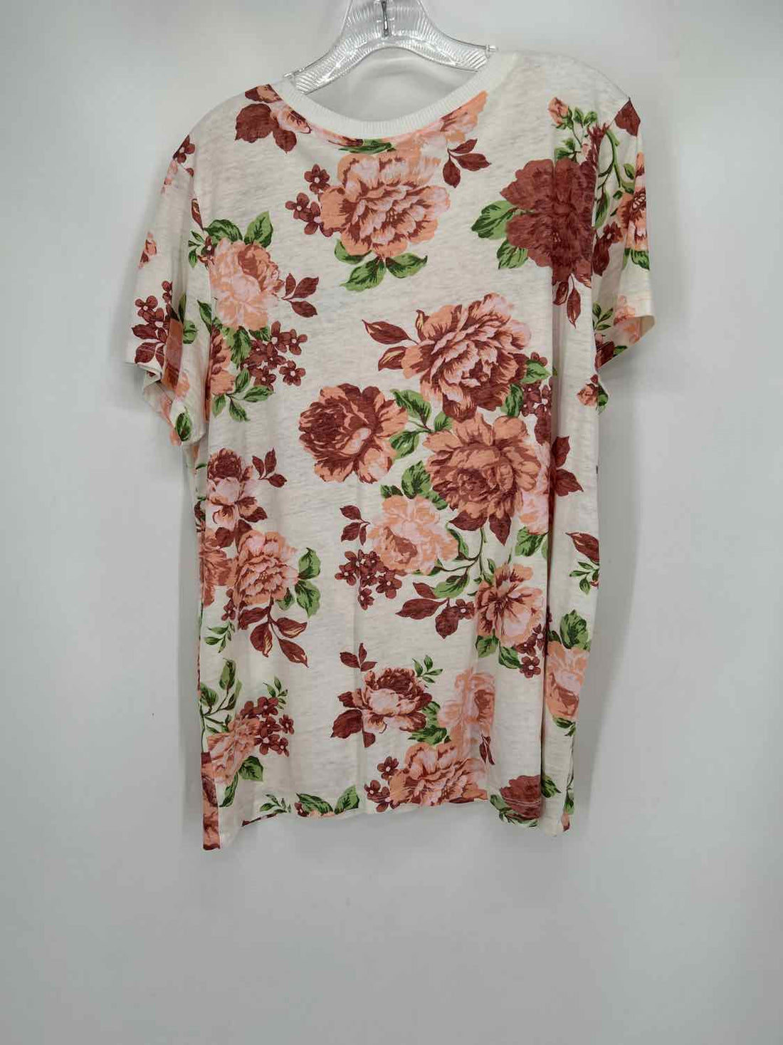 Torrid Size 1 14/16 White Floral Short Sleeve