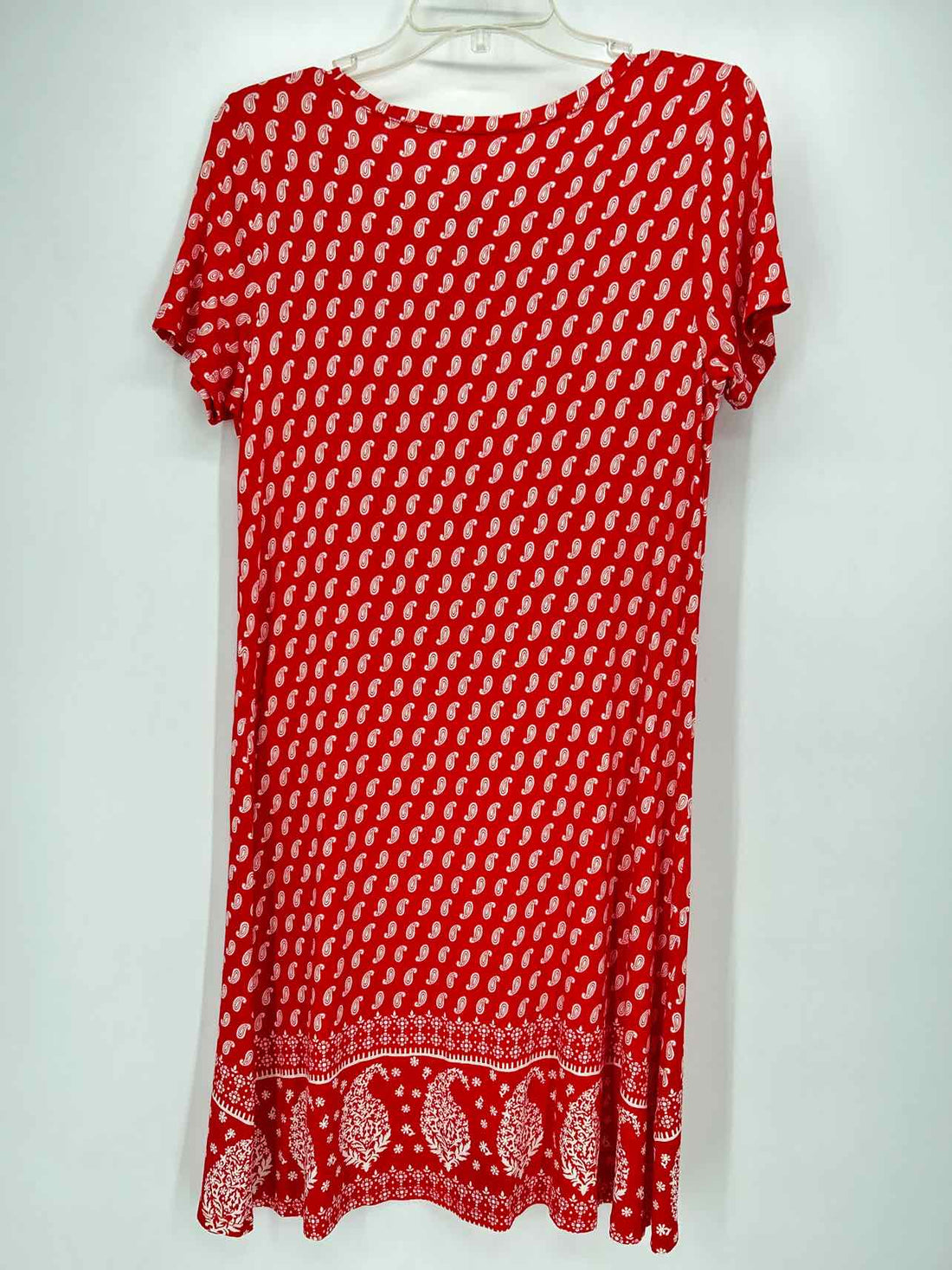 St John's Bay Size S Red Print Dress