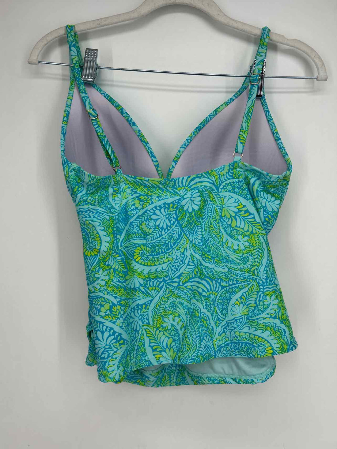 Stella Parker Size S Blue & Green Print Swimsuit 2 Piece
