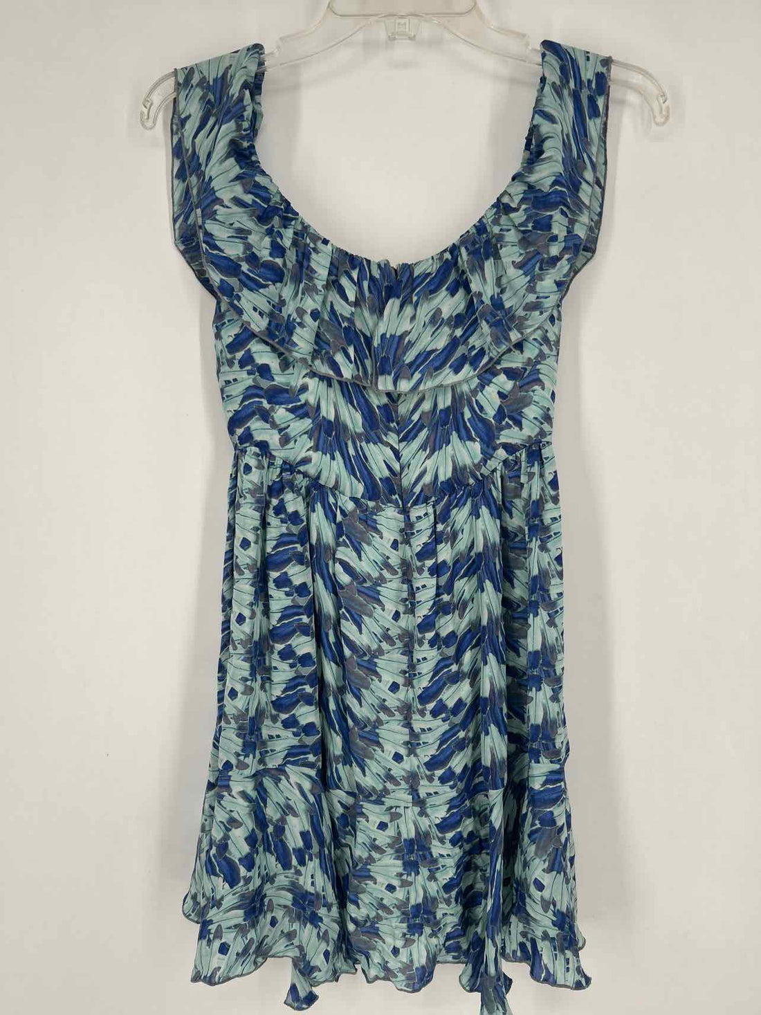 Love Shack Fancy Size XS Teal & Navy Sleeveless Dress