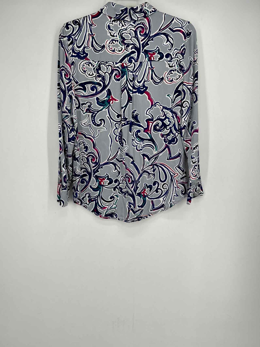 Chicos Size 0 (4) Grey Print Long Sleeve