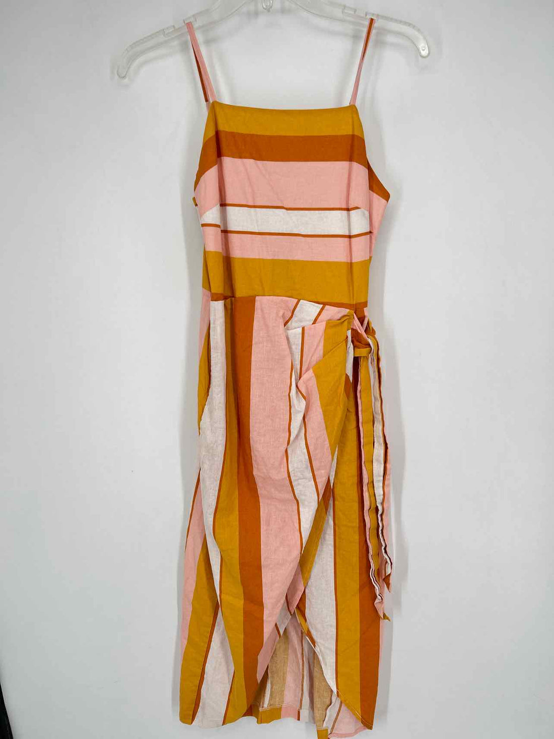 Express Size XS Pink & Orange Striped Dress