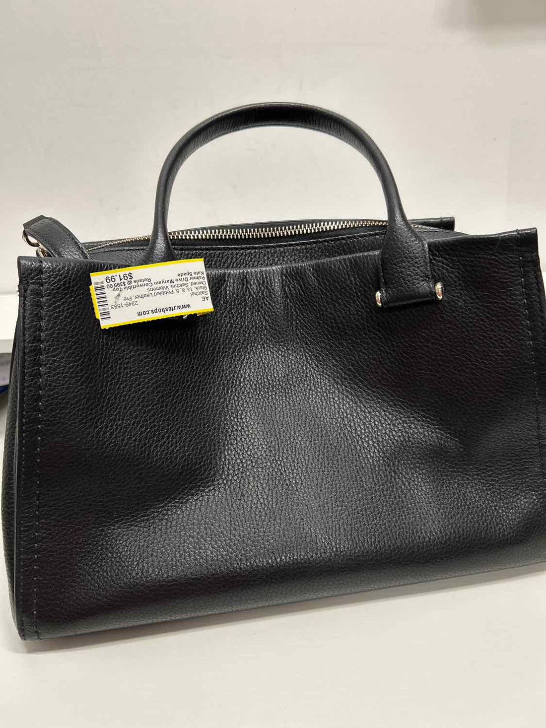 Kate Spade Black Pebbled Leather Pre Owned Satchel