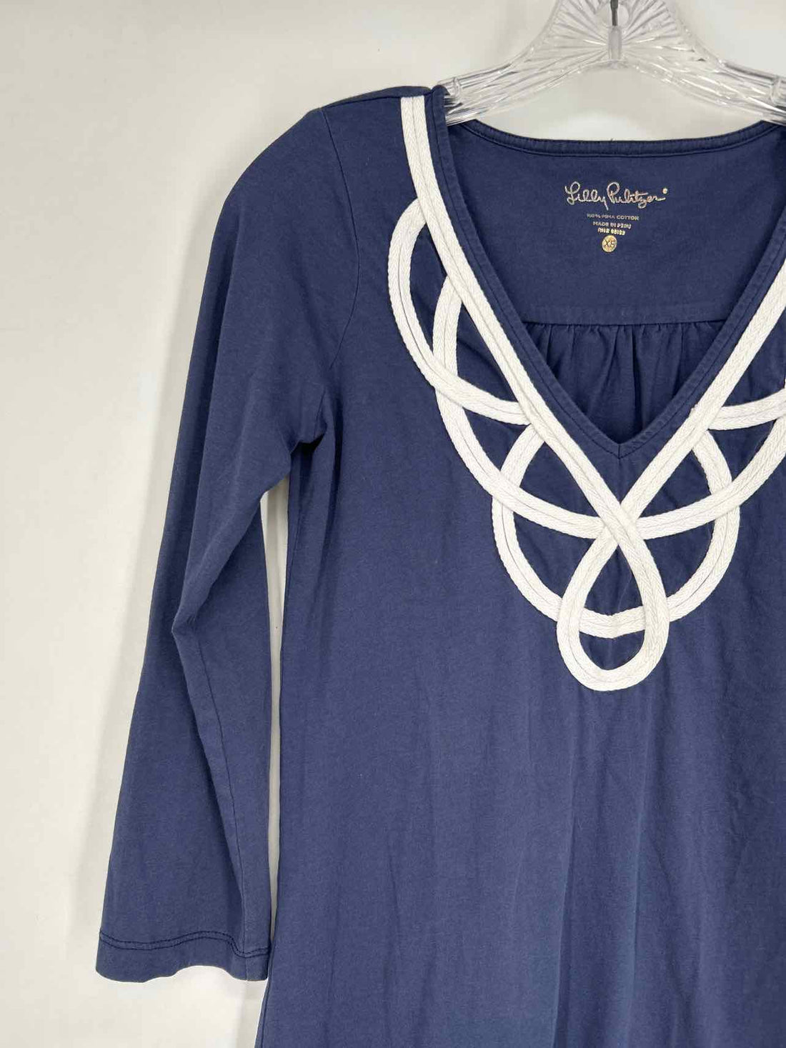Lilly Pulitzer XS Navy & White Long Sleeve Lilly Pulitzer Dress