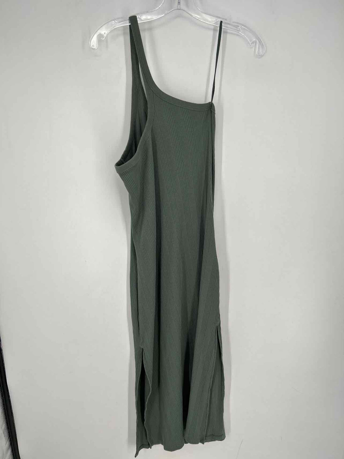 Aerie Size L Green One Shoulder Dress