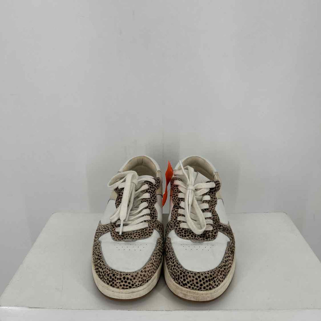 MWL Women Size 8.5 White w Leopard Sneakers