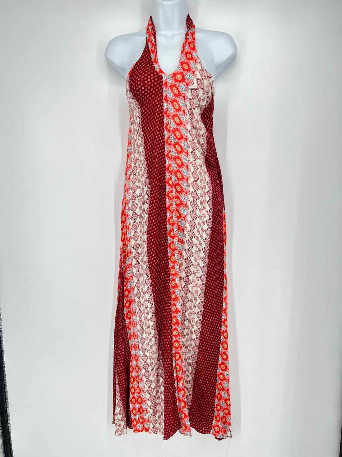 Sugar Lips Size XS Red white & orange print Dress