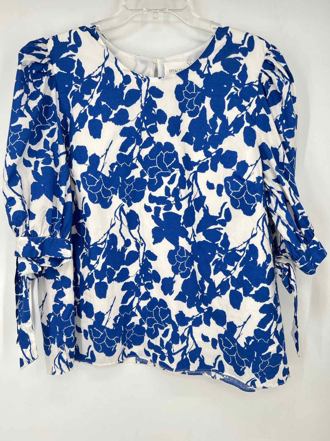 Hyacinth House Size XL White & Cobalt Blue Cotton NWT Short Sleeve