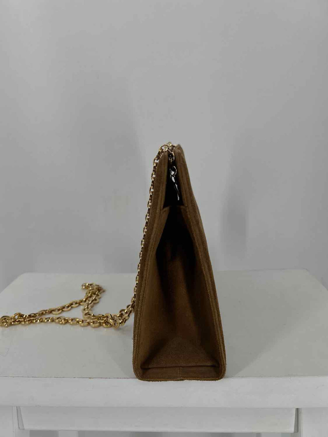 Salvatore Ferragamo Brown Genuine Suede Shoulder