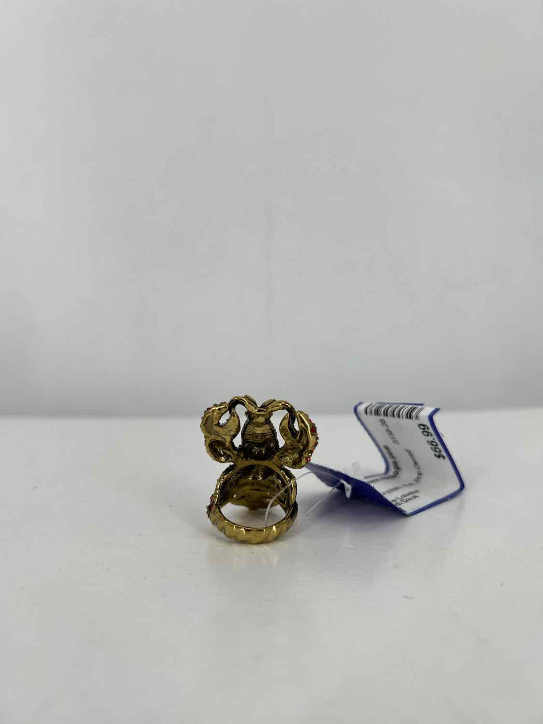 Heidi Daus Size 7 Gold Crystals Red Ring