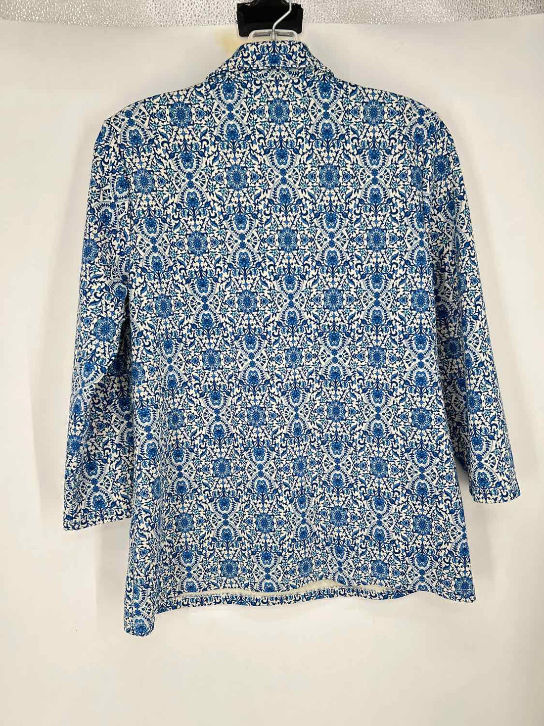 Talbots Size M Blue Print Long Sleeve