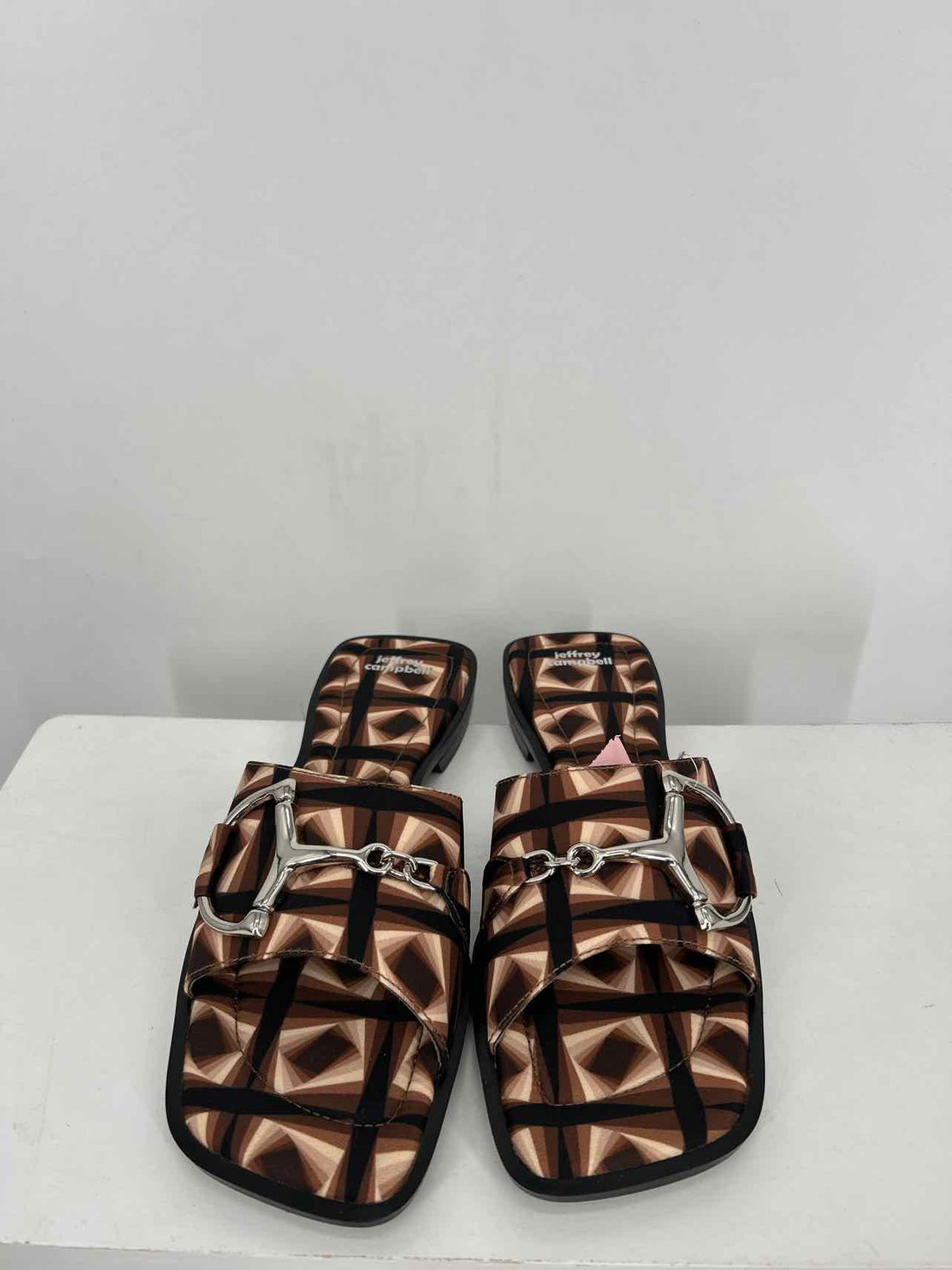 Jeffrey Campbell Women Size 8.5 Brown & Cream Like New Sandals