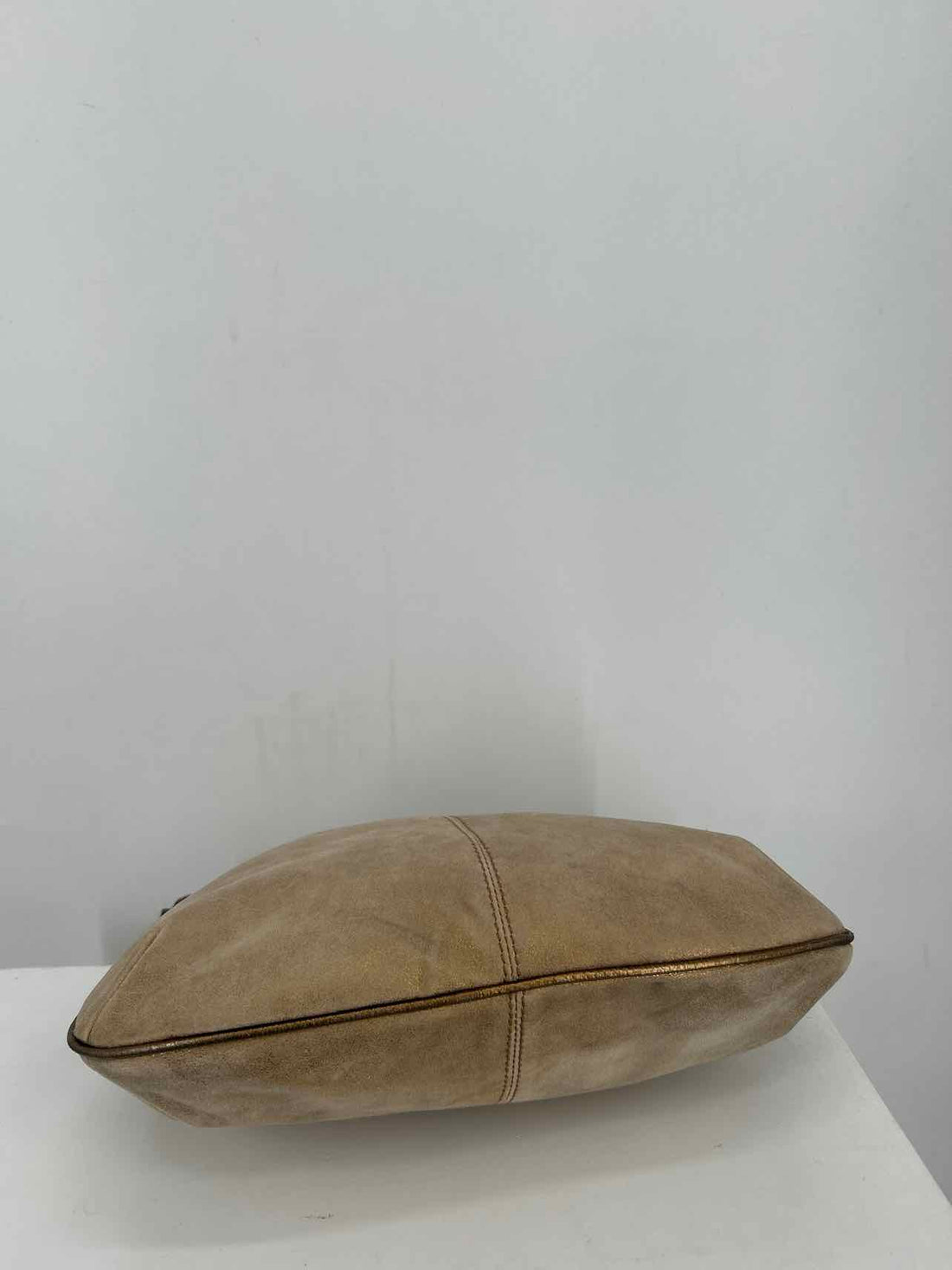 Donald Pliner Tan Shimmer Suede Shoulder