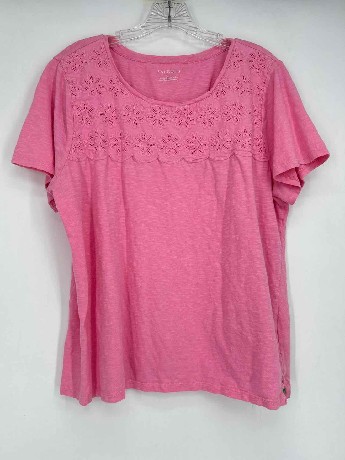 Talbots Size XL Pink Short Sleeve