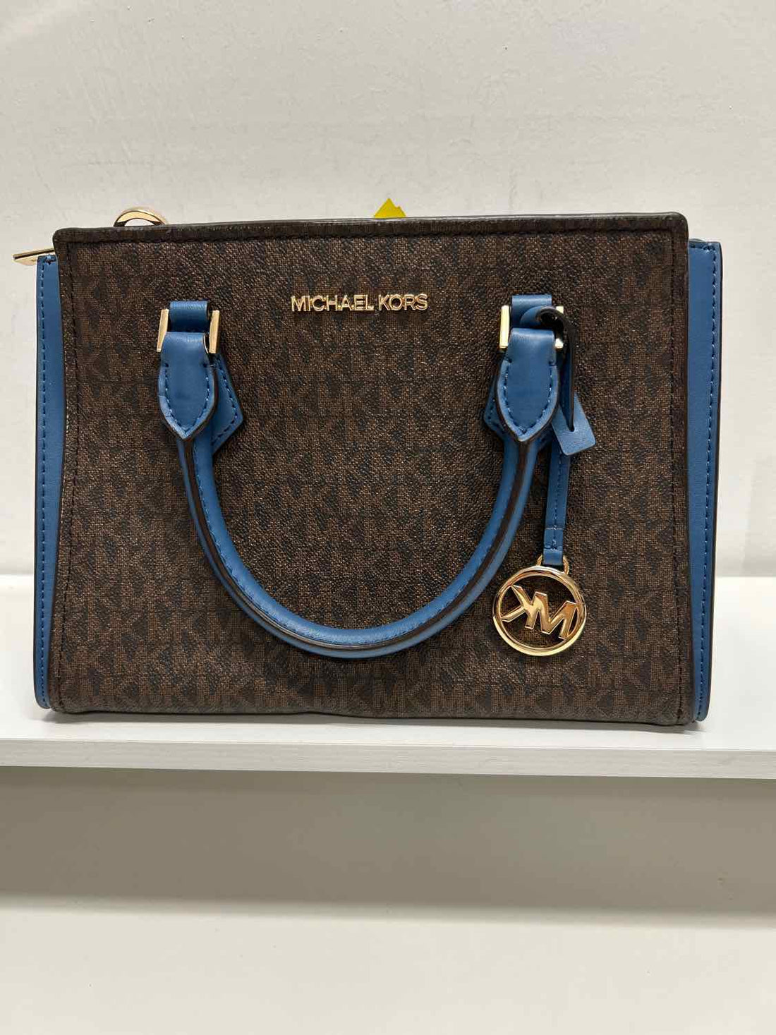Michael Kors Brown & Blue Leather Excellent Condition Satchel